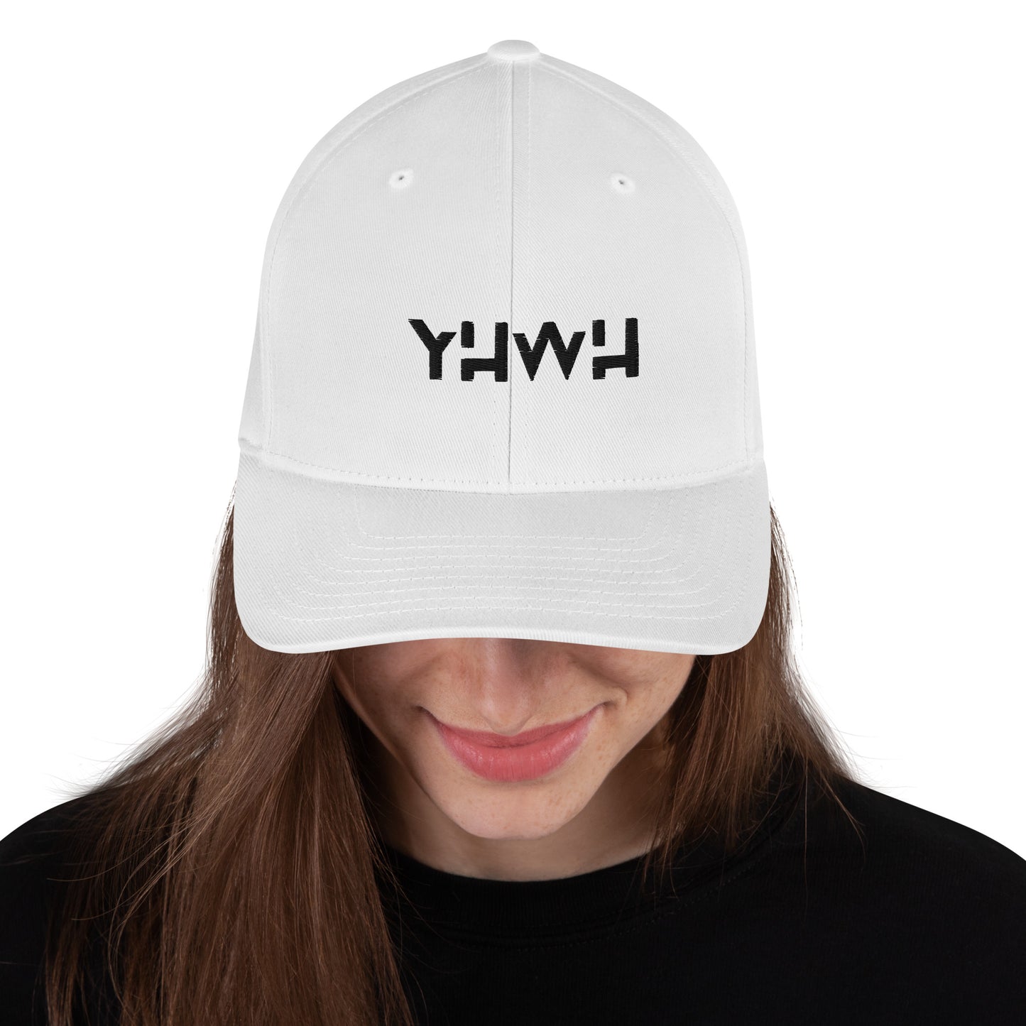 Casquette blanche structurée brodée YHWH