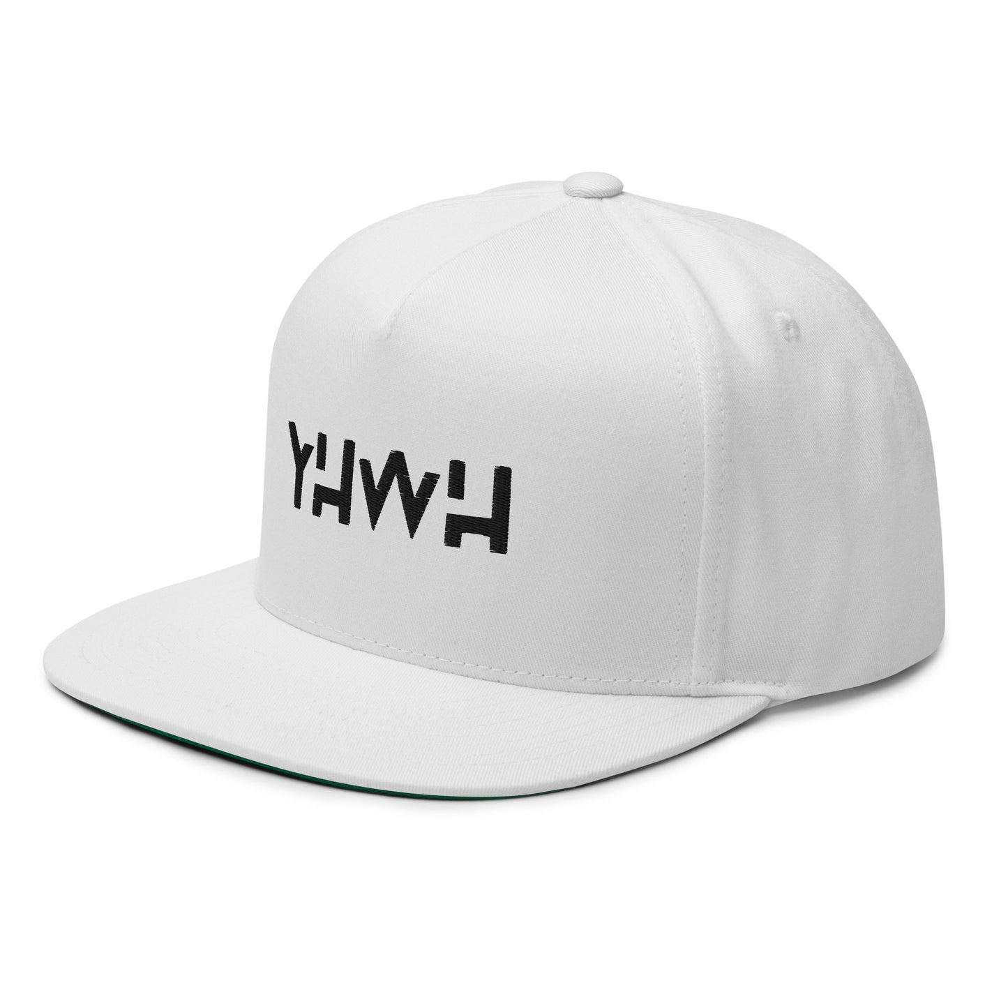 Casquette Snapback blanche brodée YHWH