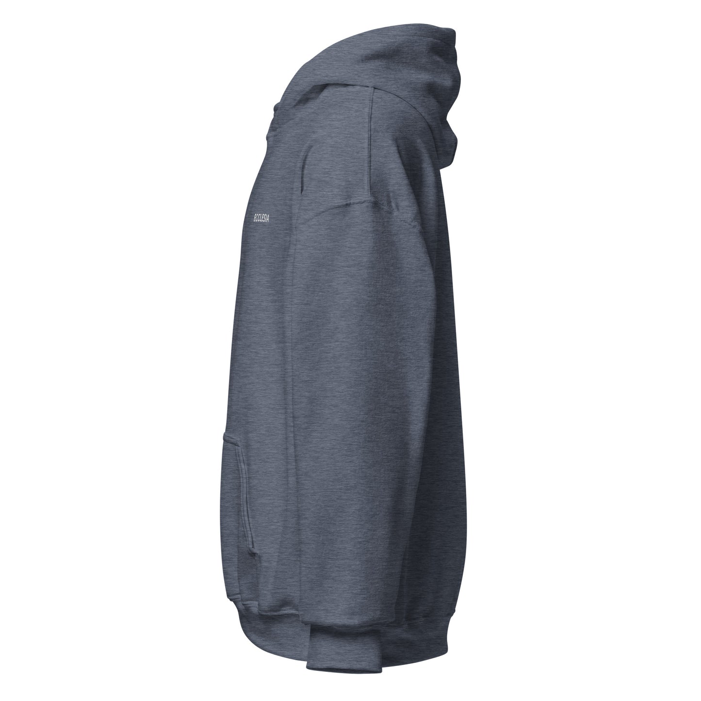 Sweat à capuche noir unisexe brodé ECCLESIA