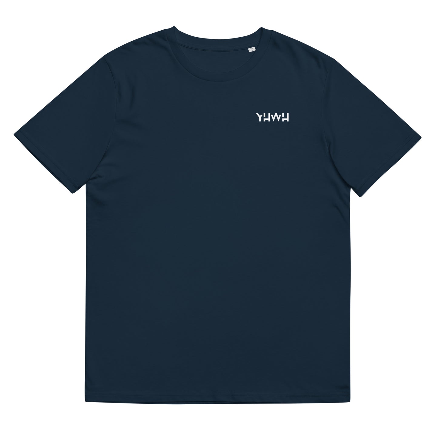 T-shirt noir 100% coton unisexe brodé YHWH