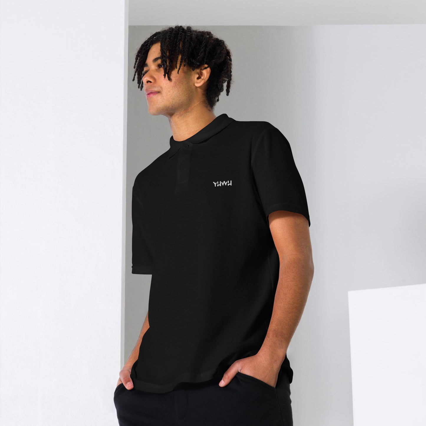 Polo 100% coton unisexe brodé YHWH