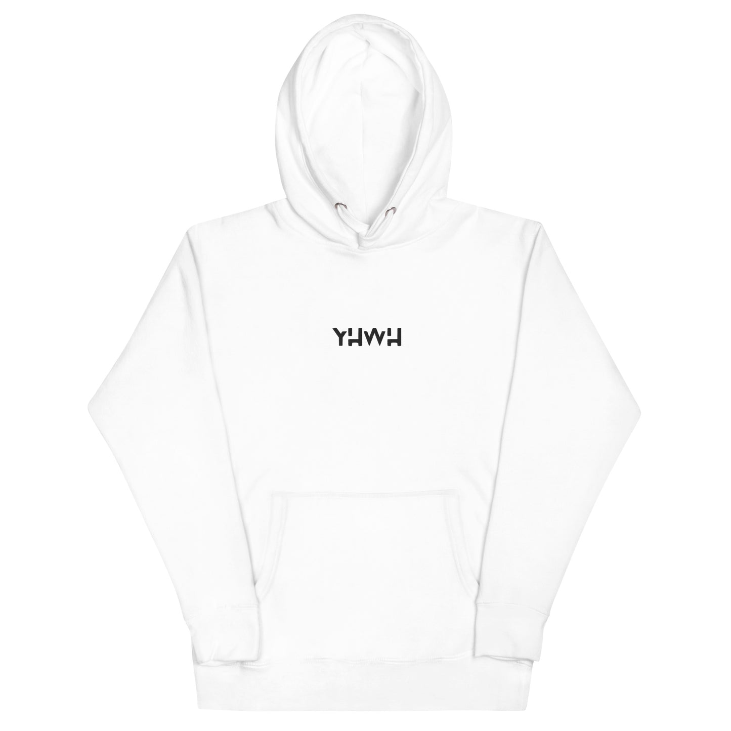 Sweat à capuche blanc unisexe brodé YHWH