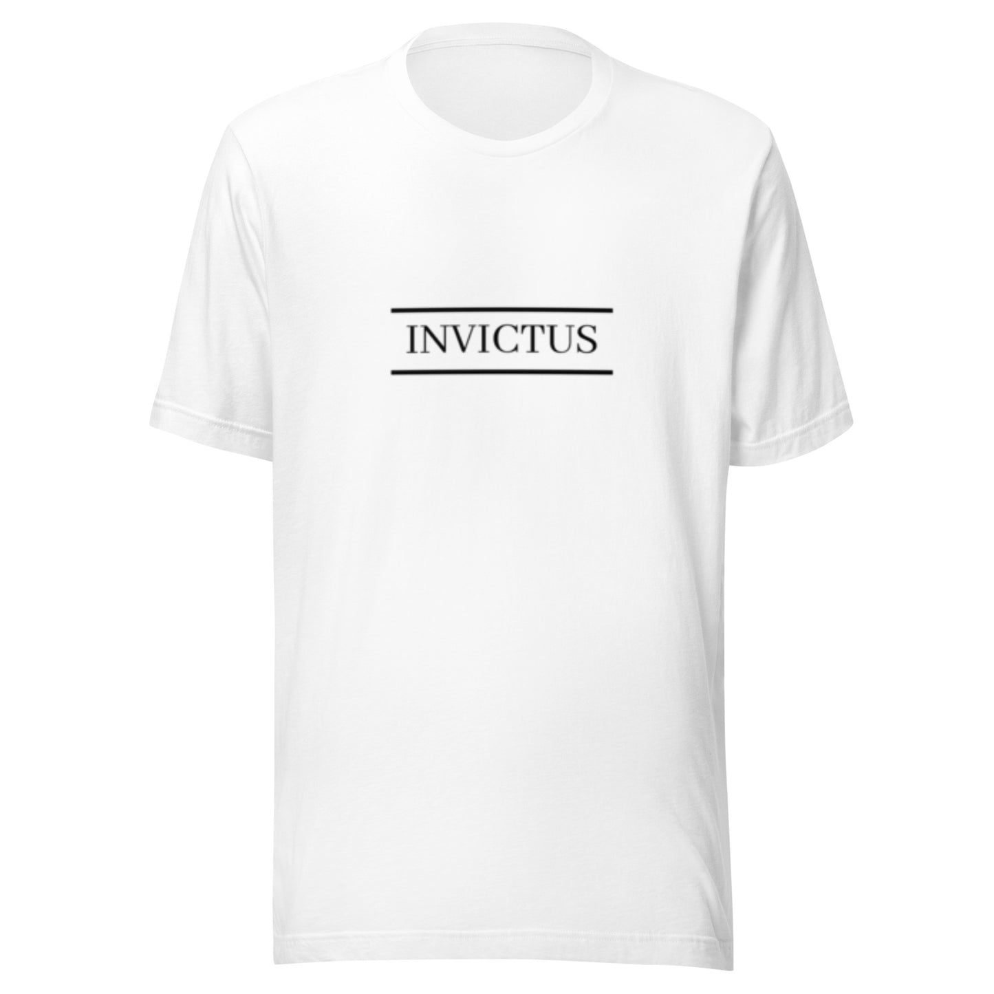 T-shirt blanc 100% coton unisexe INVICTUS