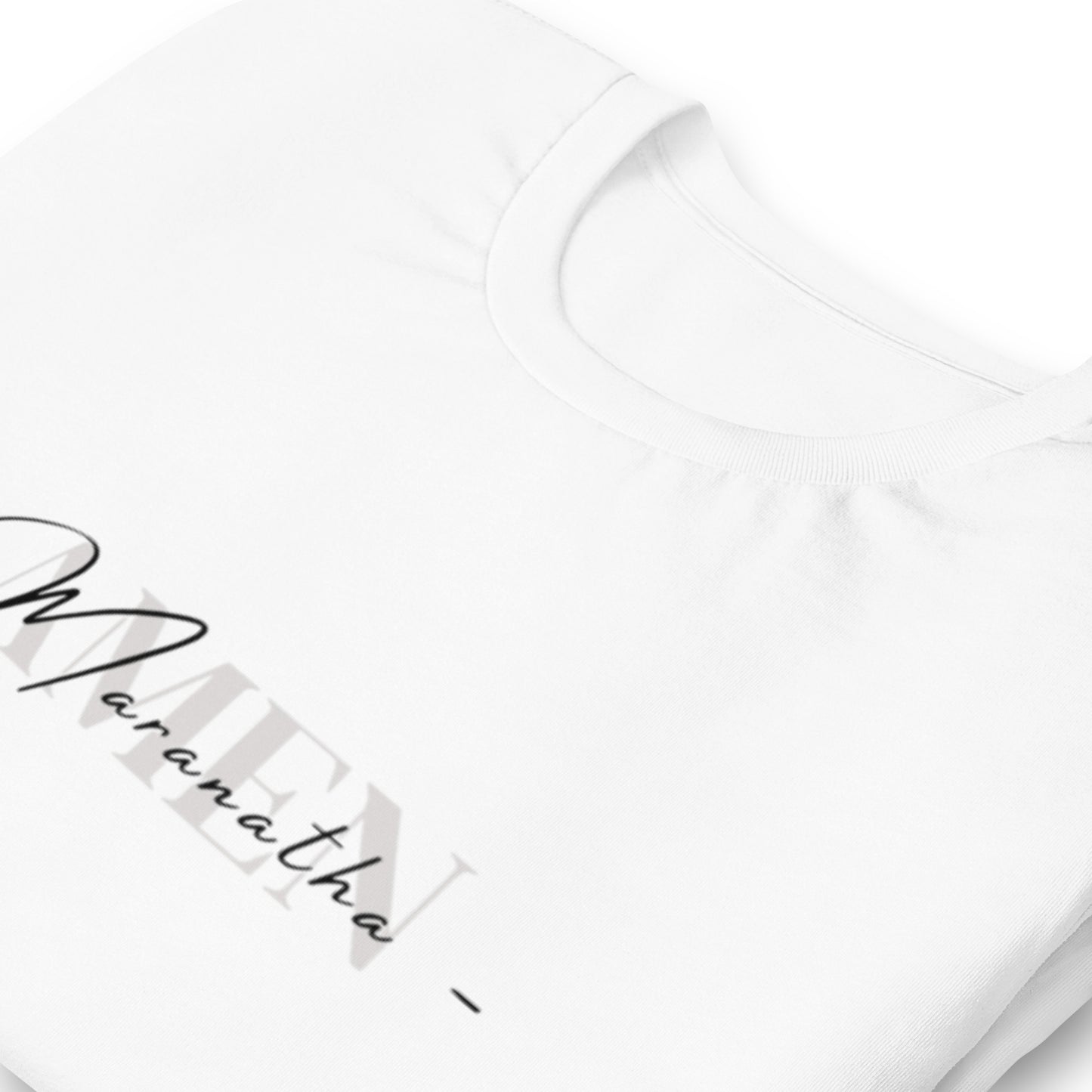 T-shirt.blanc 100% coton unisexe Maranatha