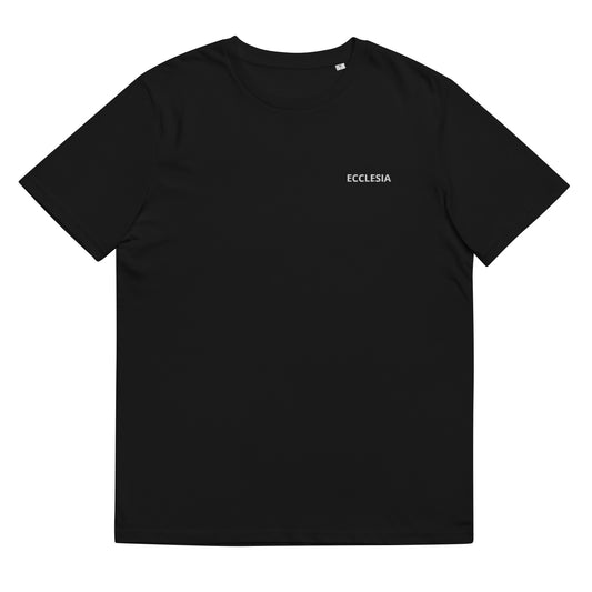 T-shirt noir 100% coton unisexe brodé ECCLESIA
