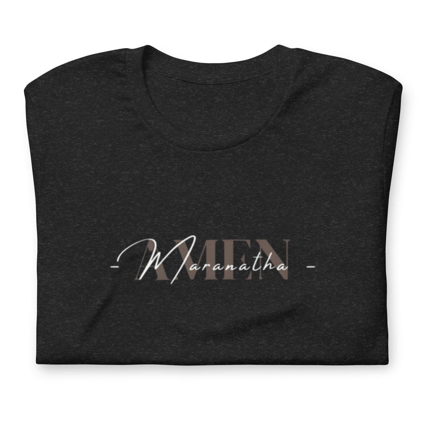 T-shirt noir 100% coton unisexe Maranatha