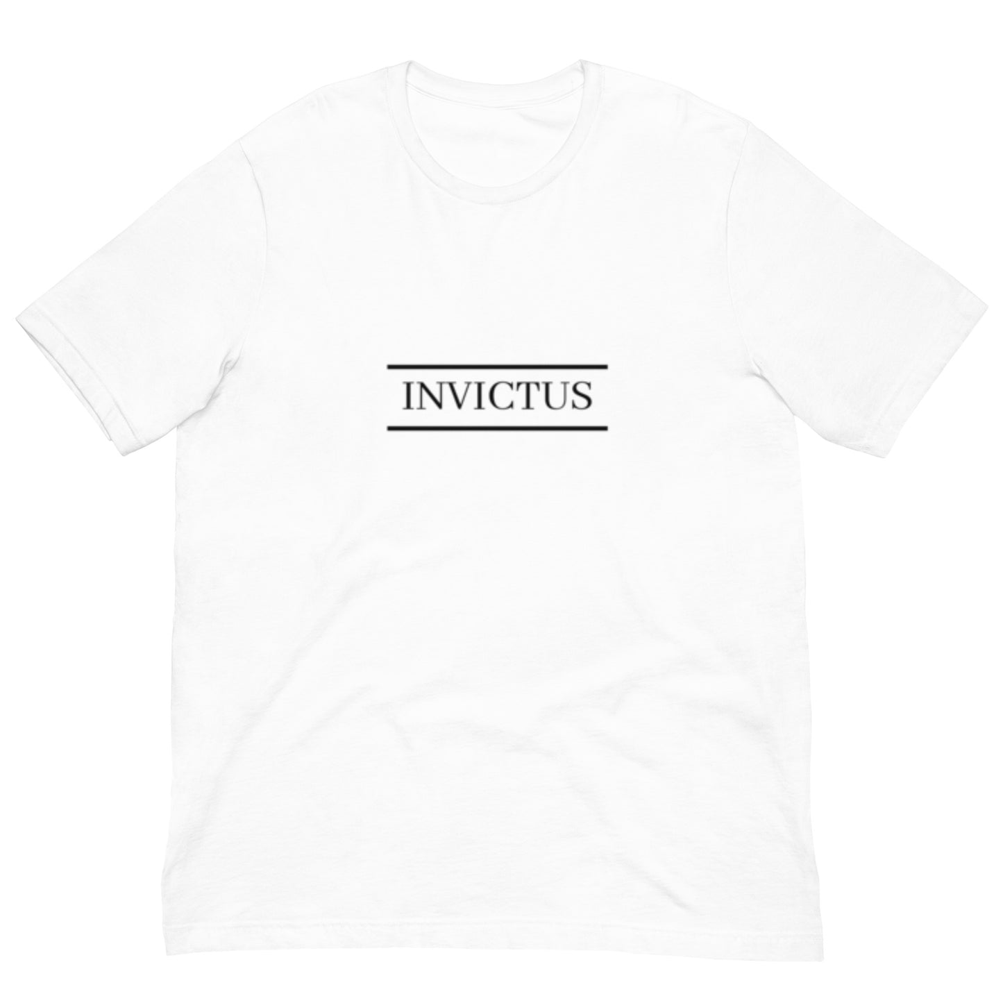 T-shirt blanc 100% coton unisexe INVICTUS