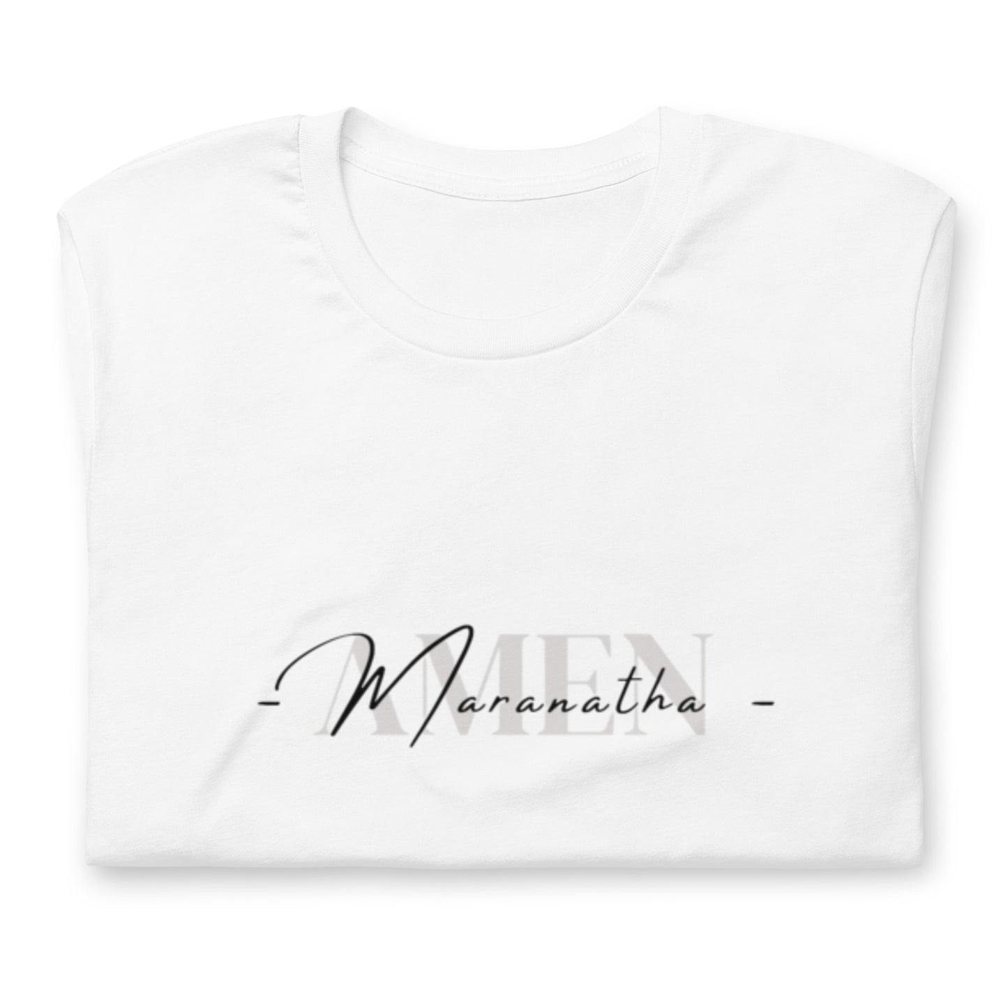 T-shirt.blanc 100% coton unisexe Maranatha
